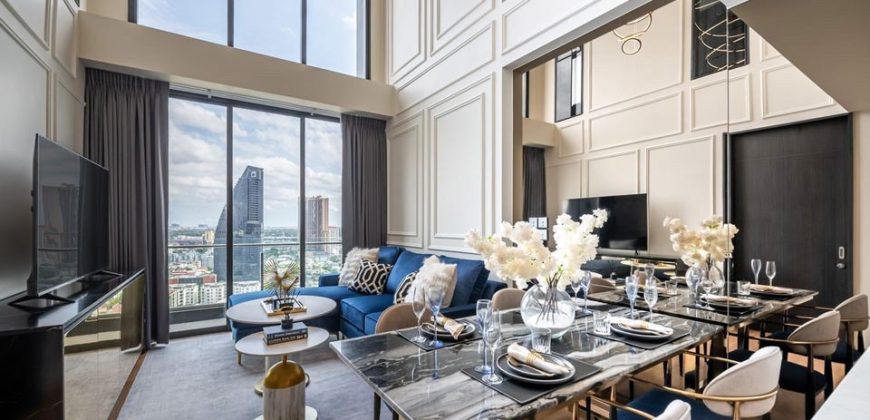 Beatniq Thonglor Condo for rent duplex penthouse 103sqm 2beds highest Fl